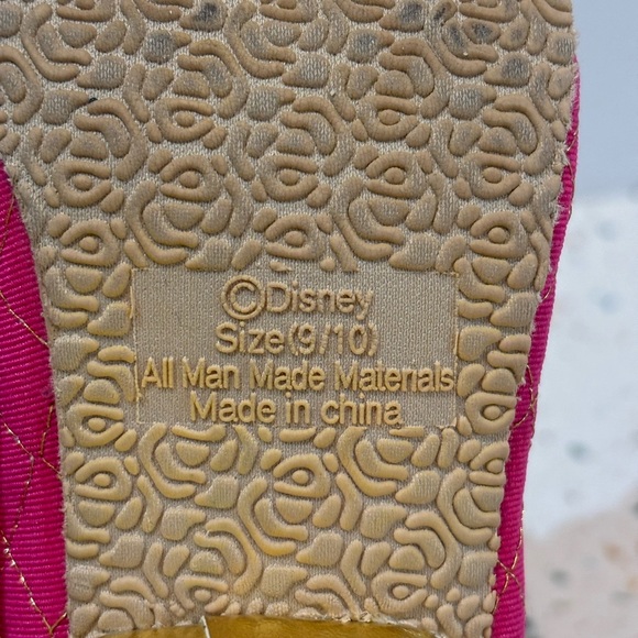 Disney Sleeping Beauty Pink Velvet Heel Shoes‎ Sz 9/10 Toddler Girls - Picture 9 of 10